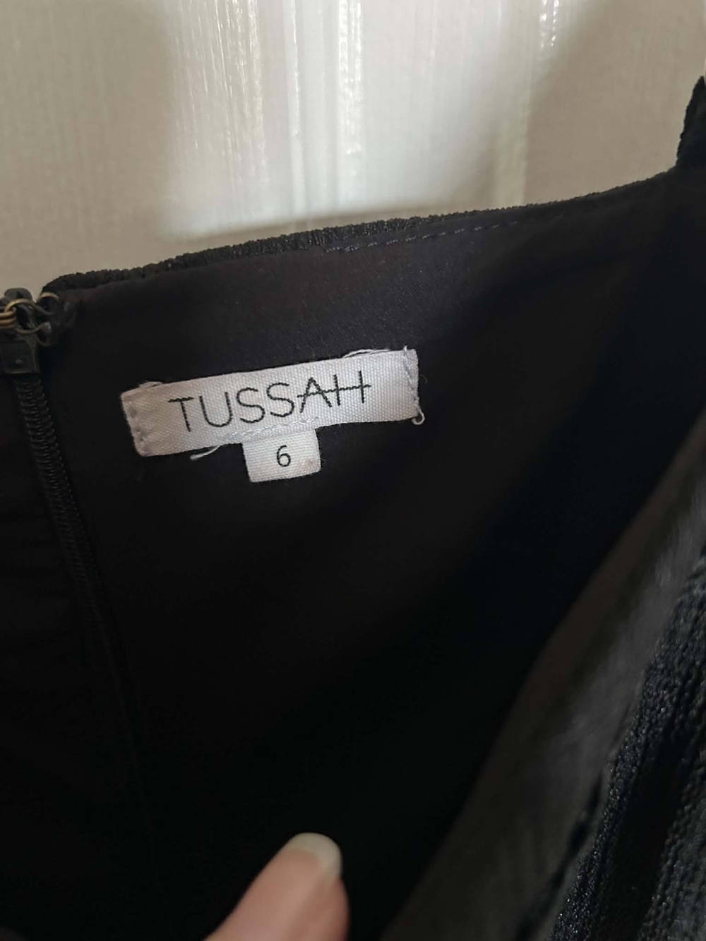 Women’s Black Midi Slip Dress with Spaghetti Straps - Picture 3 of 6